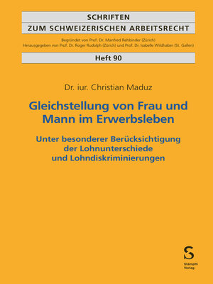 cover image of Gleichstellung von Frau und Mann im Erwerbsleben